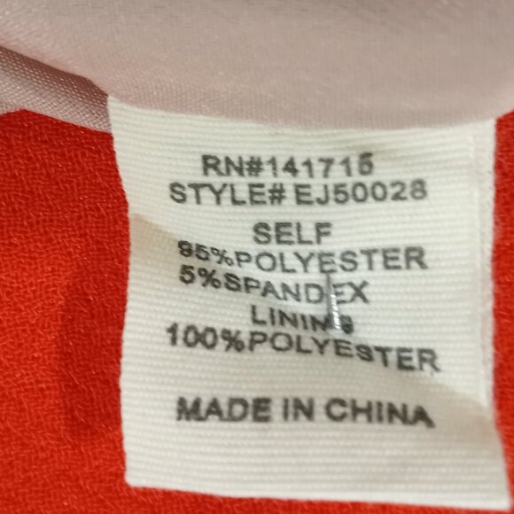 EVENUEL BRIGHT ORANGE COLLARLESS JACKET WOMEN SIZE L - Picture 3 of 9